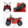 INFURNIC Baby Walkers Kids ATV Quad Ride On Car with Forward Backward Function Wear Resistant Wheels for Toddlers, White, 27.5"*16.25"*19" - 3 of 4