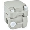 Costway 5.3 Gallon 20L Portable Travel Toilet Camping RV Indoor Outdoor Potty Commode - 2 of 4