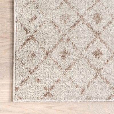 Neutral Moroccan Trellis 3' x 5' Synthetic Area Rug