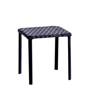 Living Accents Brown Square Wicker Stackable Side Table