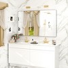 Apmir Rectangular Aluminum Alloy Framed and Tempered Glass Wall Bathroom Vanity Mirror in Matte Black/ Gold/ Silver/ Brown - 2 of 4