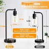Itopfox Set of 2 Industrial Touch Control Table Lamps with USB Ports & AC Outlet, 3-Way Dimmable Bedside Nightstand Desk Lamp for Bedroom Living Room - 4 of 4