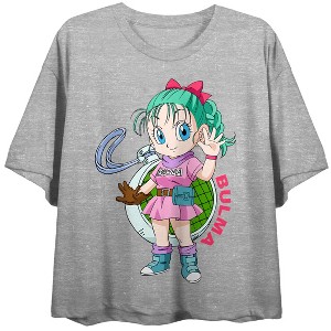 Dragon Ball Classic Bulma on Women's Athletic Heather Crop- - 1 of 3