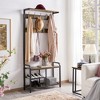 Yaheetech 72"H Multifunctional Hall Tree Entryway Coat Rack with Top Shelf - 2 of 4