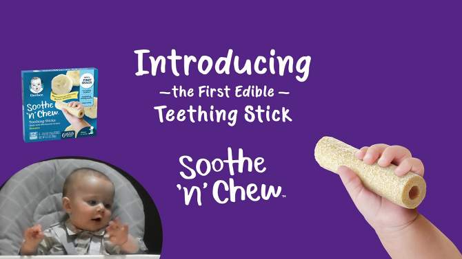 Gerber Baby Soothe N Chew Teething Sticks - Banana - 6ct/3.2oz, 2 of 11, play video