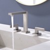 Cobbe Widespread Faucet 3-Hole Installation Double Handle Bathroom Sink Faucet Brushed Nickel - 3 of 4