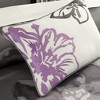 7 Pcs Elegant Watercolor Floral Print Cotton Comforter Set, All Season Chic Transitional Look Home Textile for Lux Bedroom Decor - 4 of 4