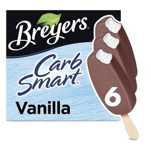 Breyers Carb Smart Chocolate Coated Vanilla Bars Frozen Dairy Dessert - 6pk/18floz - 1 of 4