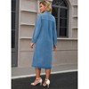 INSPIRE CHIC Women's Denim Button Down Curved Hem Fall Long Sleeve Midi Jean Shirt Dress - 4 of 4