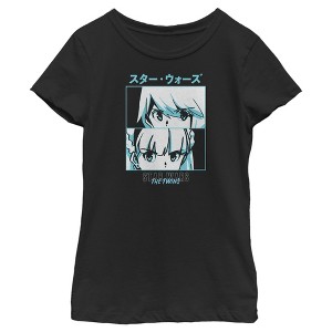 Girl's Star Wars: Visions The Twins Faces T-Shirt - 1 of 4