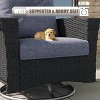 LayinSun Wicker Patio Furniture Set with Fire Pit Table, Classis Outdoor Conversation 360 Degree Swivel Chairs Set with Coffee Table - 4 of 4
