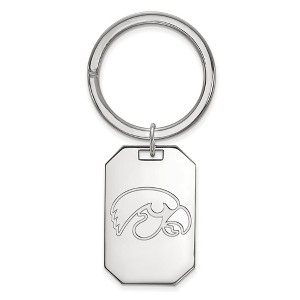 Black Bow Jewelry Sterling Silver Iowa Hawkeyes NCAA Key Chain - 1 of 3