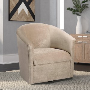 Polyester Microfiber Swivel Chair with Dacron-Wrapped Seat, Foam Cushion, and 360-Degree Swivel - 1 of 4