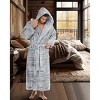 ADR Men's Robe, Plush Fleece Hooded Bathrobe Man, Long Warm Cozy Bath Robe Man - 2 of 4