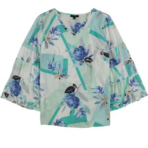 Alfani Womens Floral Ruffled Blouse - 1 of 1