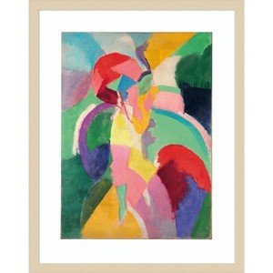 Amanti Art Femme a l'ombrelle ou La Parisienne by Robert Delaunay Wood Framed Wall Art Print - 1 of 4