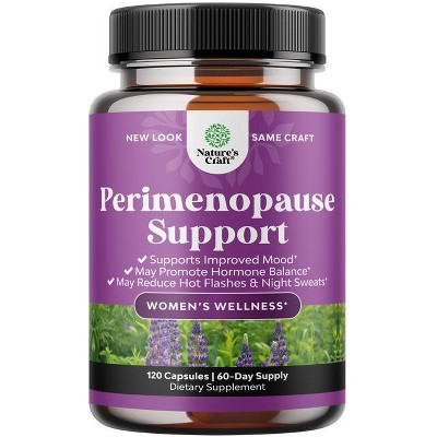 Perimenopause Support Capsules, Women's Pre Menopause Support, Women's Wellness Supplement, Nature's Craft, 120ct