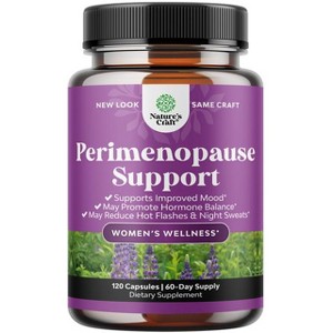 Perimenopause Support Capsules, Women's Pre Menopause Support, Women's Wellness Supplement, Nature's Craft, 120ct - 1 of 4
