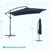 Sonkuki 8.2x8.2 FT Outdoor Hanging Umbrella Patio Offset W/t Cross Fade-resistant - 4 of 4