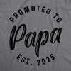 Mens Funny T Shirts Promoted To Papa 2025 Sarcastic Family New Baby Graphic Tee For Men - Crazy Dog Men's T Shirt - 2 of 4
