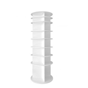 FONTOI 8 Tier Rotating Shoe Rack Tower, Spinning Shoe Display, Organizer Rack, Handbag Rotate Shoes Closet Organization, White, 23.62"*72.1"*23.62" - 1 of 4