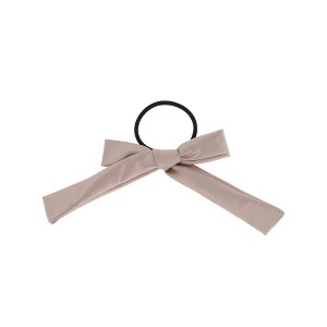Unique Bargains Simple Solid Bow Ribbon Hair Elastic Band 1 Pc - 1 of 4