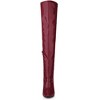 Allegra K Women's Pointed Toe Side Zipper Stiletto Heels Over the Knee High Boots - 2 of 4