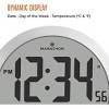 Marathon 15 Inch Round Sleek & Stylish Digital Wall Clock Full Calendar Display & Indoor Temperature - 4 of 4