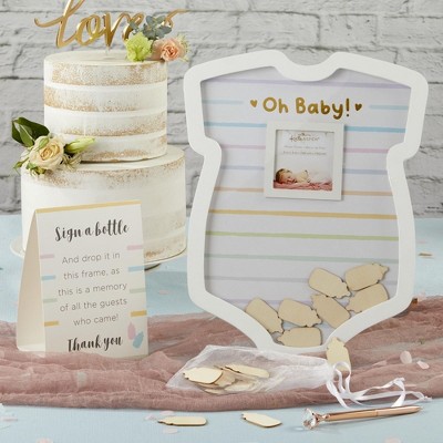 Kate Aspen Baby Shower Guest Book Alternative - Boho Rainbow Frame