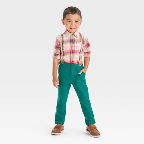 4T Kids outlet Boy Long Sleeves Button Down Shirt & Pants Set