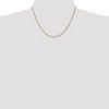 Black Bow Jewelry 1.4mm, 14k Yellow Gold, Singapore Chain Necklace - 2 of 4