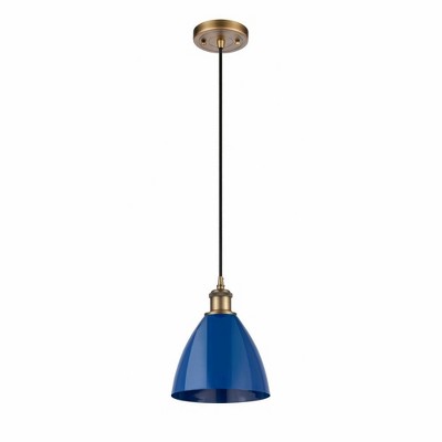 Plymouth Dome - 1 Light Cord Hung Mini Pendant In Industrial Style-11.25 Inches Tall and 7.5 Inches Wide