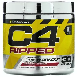 Cellucor C4 Ripped, Explosive Pre-Workout, Raspberry Lemonade, 6.3 oz (180 g)