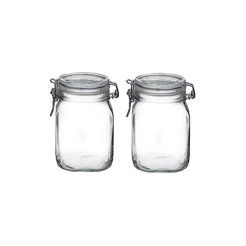 Bormioli Rocco Fido Clear Glass Jar with 85 mm Gasket, 1 Liter (Pack of 2), 2 of 6