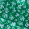 CTM Women's Lightweight Satin St. Patrick's Clover Leaf Print Scarf - 3 of 4