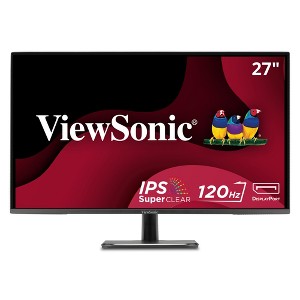 ViewSonic VA2756A-MHD 27 Inch IPS 1080p Monitor with 120Hz, Eye Care, HDMI, DisplayPort, and VGA Inputs for Home and Office - 1 of 4