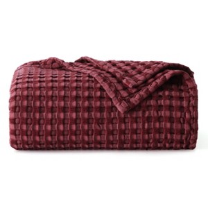 Bedsure | Rayon Derived from Bamboo Cooling Woven Waffle Blanket - 1 of 4