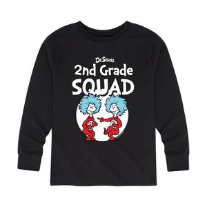 Boys' - Dr. Seuss - 2nd Grade Squad Thing 1 and Thing 2 Long Sleeve Graphic T-Shirt - 1 of 4