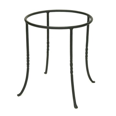 14" Patio Ring Iron Plant Stand Black - ACHLA Designs