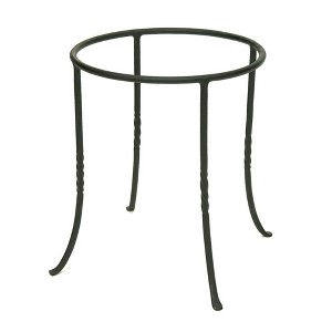 14" Patio Ring Iron Plant Stand Black - ACHLA Designs - 1 of 4