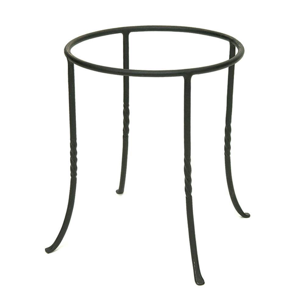 Photos - Plant Stand 14" Patio Ring Iron  Black - ACHLA Designs