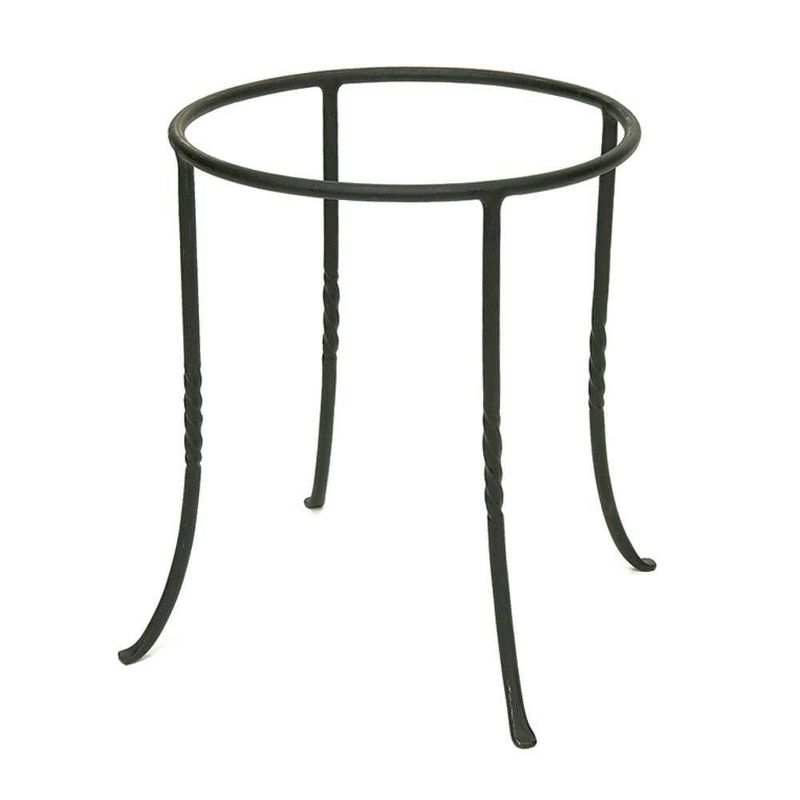 14&#34; Patio Ring Iron Plant Stand Black - ACHLA Designs, 1 of 17