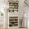 Besiost Shoe Cabinet with Wood Drawers, Closet Shoe Rack Organizer - - 3 of 4
