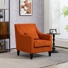 Modern Upholstered Accent Chair With Scooped Arms,Upholstered Armchair,Accent Chair Living Room,Single Sofa,Indoor Furniture-Maison Boucle - 2 of 4