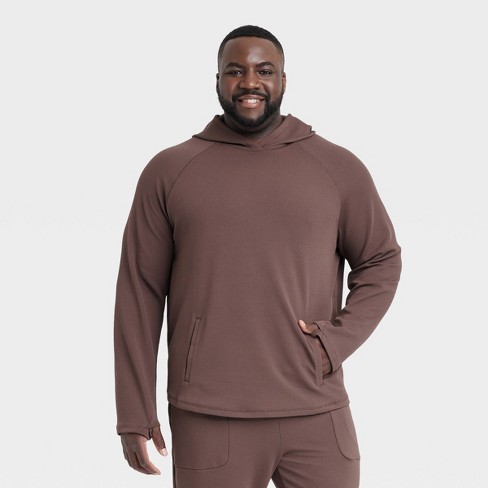 Men's Cotton Fleece Hooded Sweatshirt - All In Motion™ Black L : Target