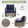 EAGLE PEAK Coastal Vista Outdoor Patio Furniture Set, Half-Moon Curved Wicker Patio Conversation Set with Coffee Table - 4 of 4