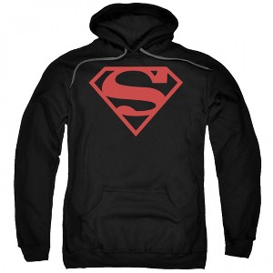 Mens Super Hoodie Red Outline - 1 of 4