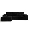 XIZZI Modular Left/Right Chaise Sectional Sofa, Quick-Ship Synthetic Leather or 4 Shimmer Fabric | Zero Assembly | High Density Foam & Pocket Springs - 3 of 4