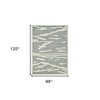 Gray And Ivory Wool Abstract Hand Hooked Area Rug - 3 of 4
