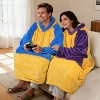 Catalonia Full Body Oversized Blanket Hoodied Sweatshirt for Women Men, Warm Fuzzy Wearable Fleece Flannel Blanket Pullover, Cozy Gift - 3 of 4